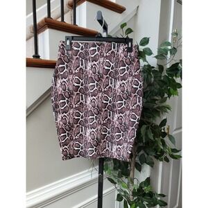 Shinestar Women Multicolor Faux Leather Pencil & Straight Knee Length Skirt M